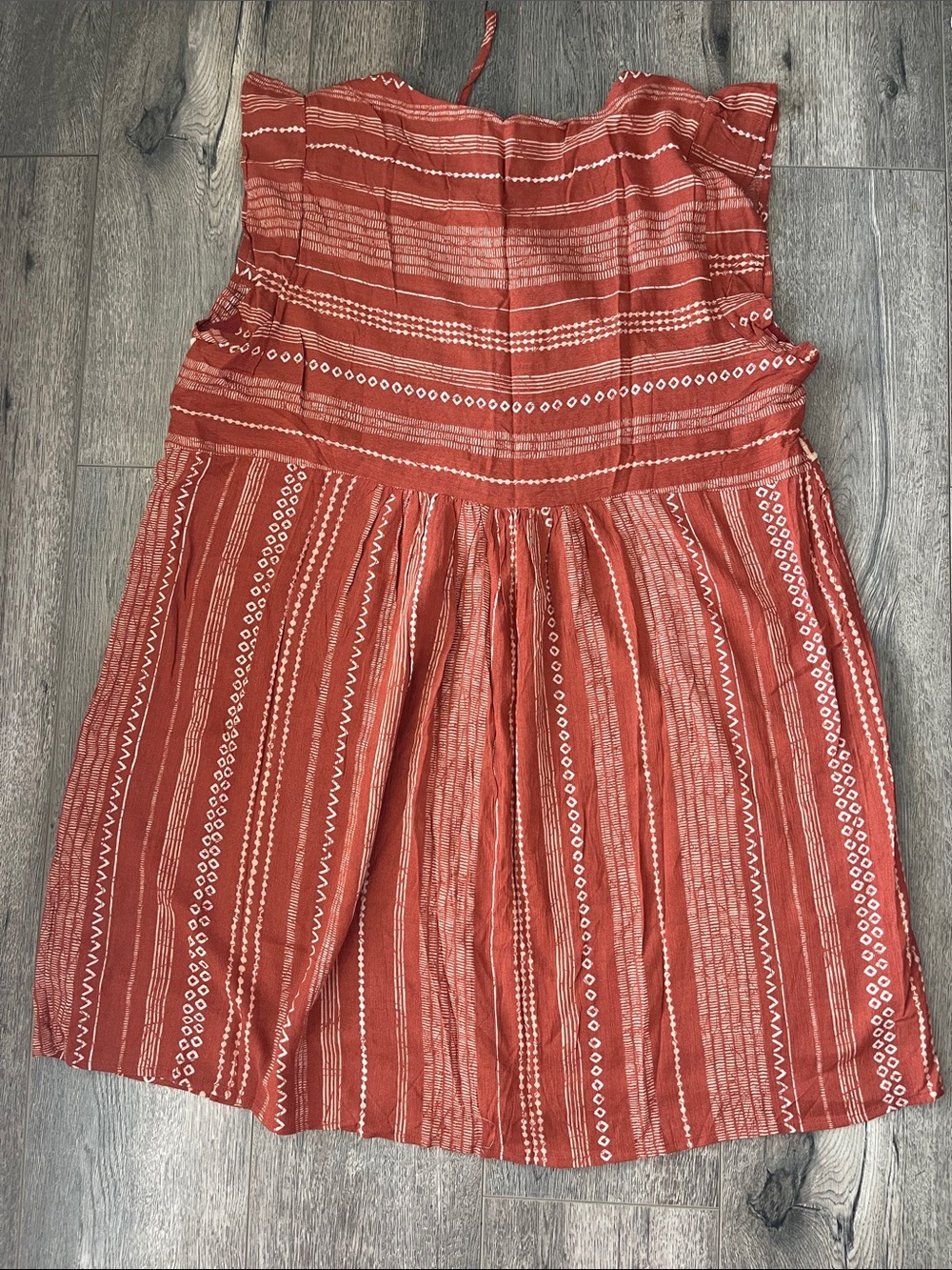 Savanna Jane Rust Dress with Cream Floral Embroidery - Picture 8 of 10